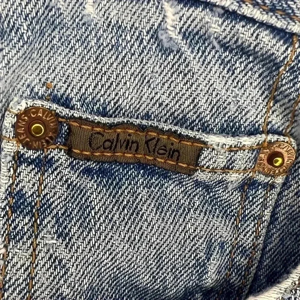 Calvin Klein Jeans Vintage 90s High Rise Denim Shorts Medium Wash Made in USA